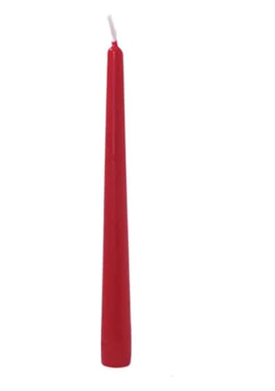 Kırmızı Şamdan Mumu - 26cm X 22mm Şamdan Konik Mum