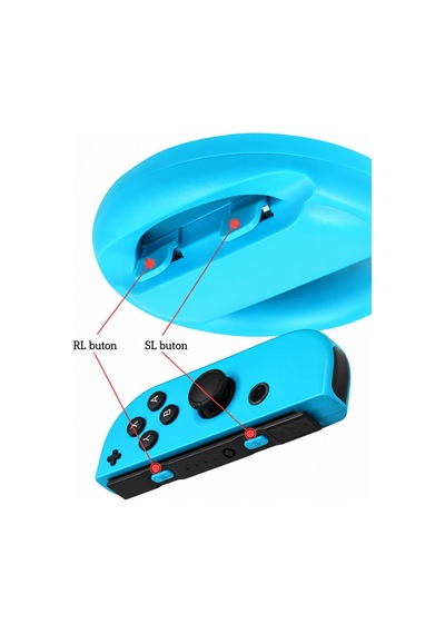 Ns Joy-con Direksiyon Seti Ergonomik Tasarım Switch 1 Uyumlu Joycon Grip Aksesuar Renkli 2 Adet
