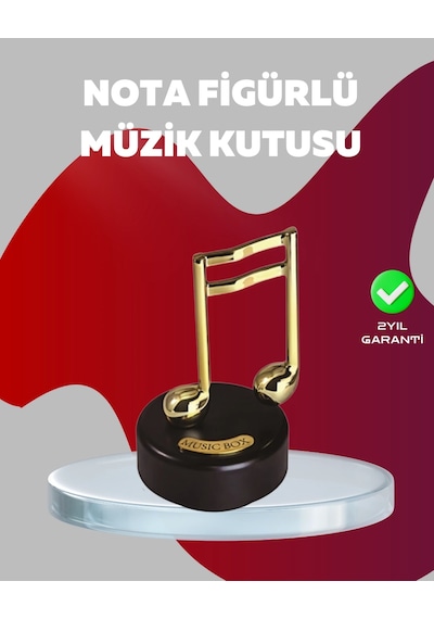 Znv Zenvia Mey İthalat Altın Nota Figürlü Dönen Müzik Kutusu Dekoratif Music Box Znv2025 Cmn