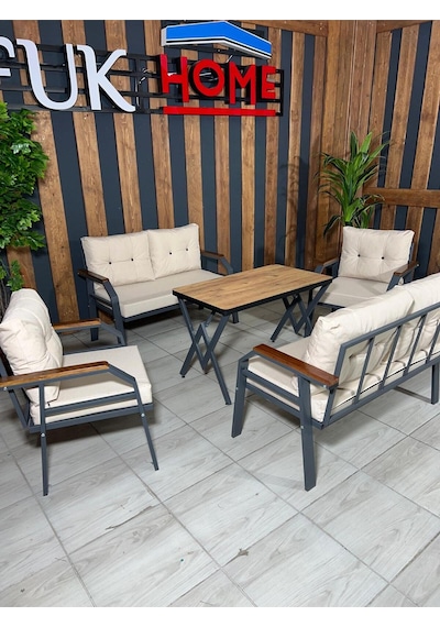 Ard & Garden Kavacık 2211 Masalı Krem Fermuarlı Bahçe Balkon Takımı, Salon, Teras- Metal Çay Seti Krem Ard & Garden Kavacık 2211 Masalı Krem Fermuarlı Bahçe Balkon Takımı, Salon, Teras- Metal Çay Seti Krem