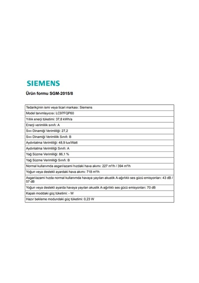 Siemens iQ500 LC97FQP60 Duvar Tipi Davlumbaz Siyah