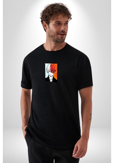 My Hero Academia Boku Anime Siyah Oversize Unisex Ön Orta Minimal Baskılı Tişört Siyah My Hero Academia Boku Anime Siyah Oversize Unisex Ön Orta Minimal Baskılı Tişört Siyah