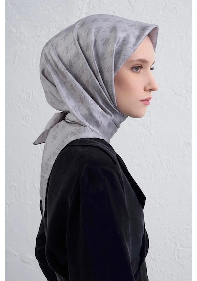 Armine Sura İpek Eşarp -2025/2026 -9412 Gümüş