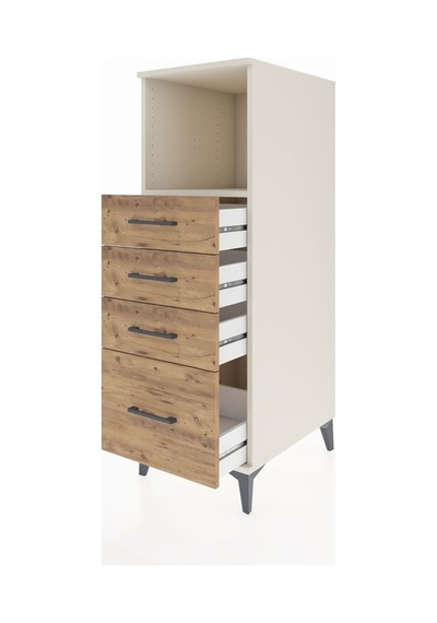 Kronos Dolap Tek Raflı 4 Çekmeceli 44x59x134 Aytaşı-çam Aytaşı