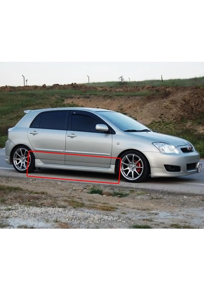 Toyota Auris Yan Marşpiyel Seti Plastik 2 Adet Mat Siyah 2010 2011 2012 2013 2014 2015 Karlık+ek+bodykit