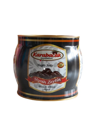 Karabacak Hiper Yağlı Sele Siyah Zeytin Teneke 2 KG