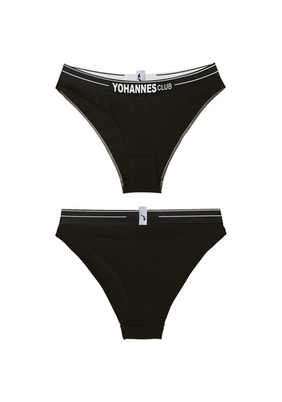 Yohannes Club, Kadın Pamuklu İç Çamaşırı Takımı, Renk Seçenekli, Bralet-kemerli Bikini Slip Siyah Yohannes Club, Kadın Pamuklu İç Çamaşırı Takımı, Renk Seçenekli, Bralet-kemerli Bikini Slip Siyah