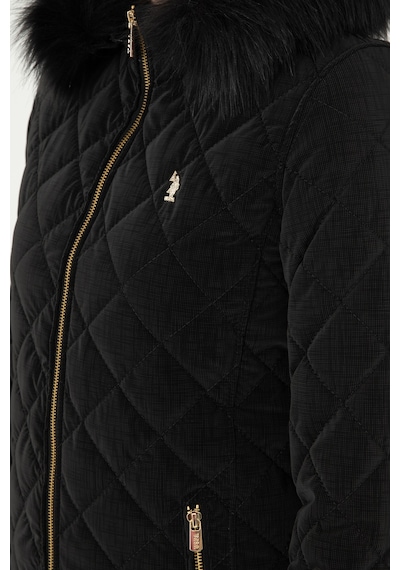 U.S. Polo Assn. Kadın Siyah Deri Mont 50297230-001