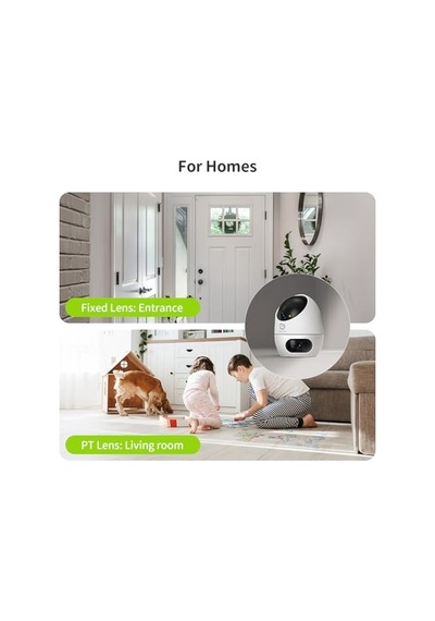 P1 Iç Mekan Wi-fi Kamera Aı Algılama 360 Pan Gece Görüşü 256 Gb A Kadar Microsd Ve Ve Alexa İle Çalışır Yapay
