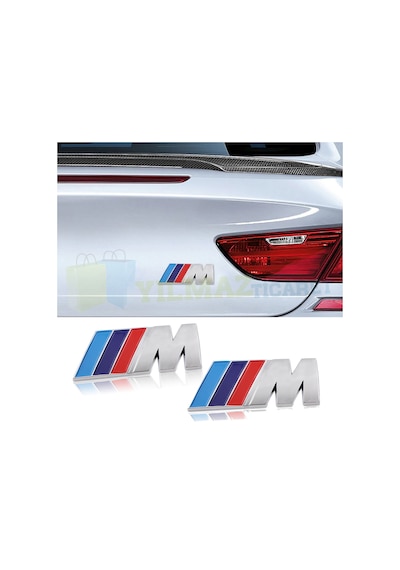 Bmw M Logo Bagaj Çamurluk Arma Amblem Plastik Yapıştırma
