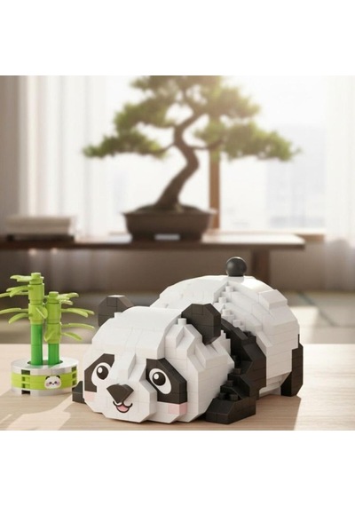 Lz-8804 Dinlenen Panda 340 Parça Block Oyuncak