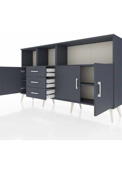 Arges Konsol 5 Raflı 3 Çekmeceli 3 Kapaklı 176x30x99 Antrasit-antrasit Antrasit - Antrasit Arges Konsol 5 Raflı 3 Çekmeceli 3 Kapaklı 176x30x99 Antrasit-antrasit Antrasit - Antrasit