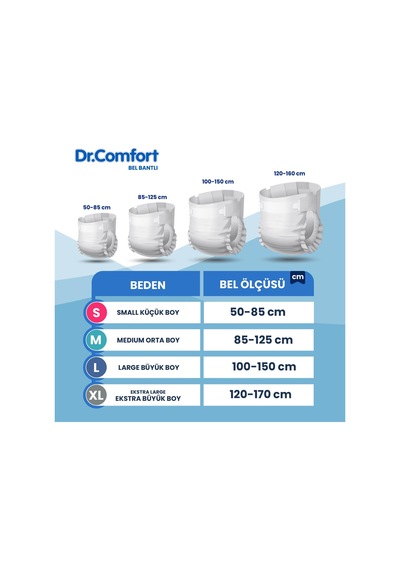 Dr. Comfort Belbantlı Hasta Bezi S-small Beden 90 Adet
