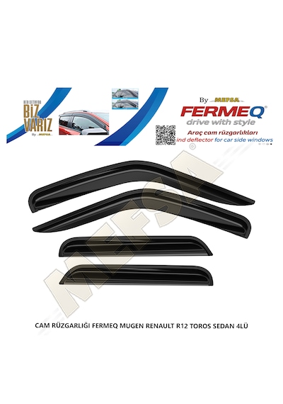 Cam Rüzgarlığı Fermeq Mugen Renault R12 Toros Sedan Binek 4lü