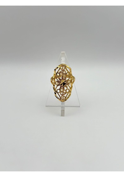 Arnes Jewelry Çelik 22 Ayar Altın Kaplama Ayarlanabilir Yüzük Ar496nes Gold