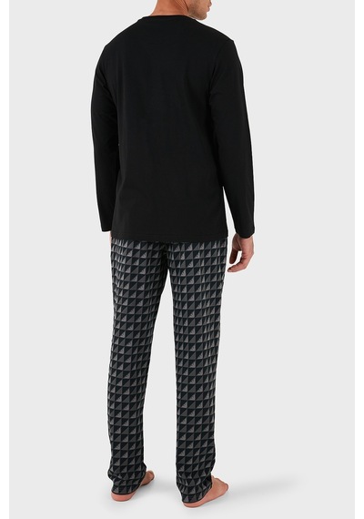 Emporio Armani Erkek Pijama Takımı Em000611 Af14994 Mc273 Siyah Siyah