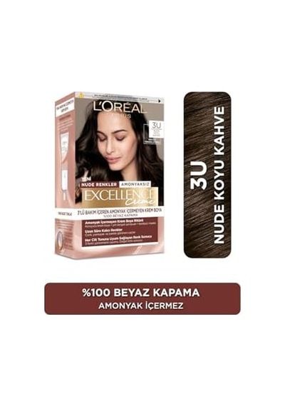 Creme Nude Renkler Saç Boyası - 3u Nude Koyu Kahve