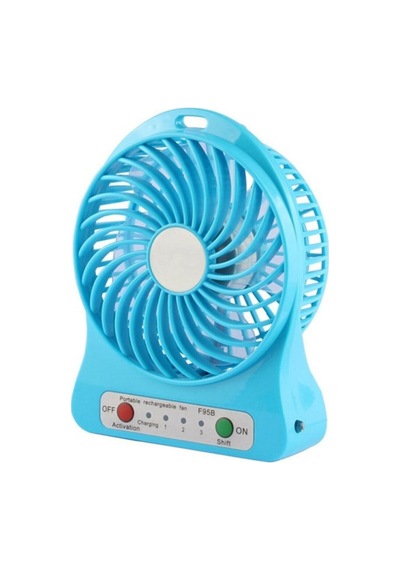 Portable Şarjlı Masaüstü Fan - Mavi Masaüstü Fan Karışık