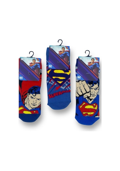 Superman Lisanslı Erkek Çocuk 3 Çift Soket Çorap 21561 Kırmızı/11yas