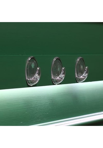 Yapışkanlı Banyo Lavabo Mutfak Askılık Şeffaf Plastik Sağlam Asma İz Bırakmayan Askı 3 Adetli Set Diğer