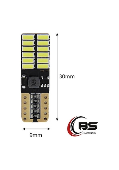 Süper Mavi T10 Led 24 Smd Canbus Güçlü Led Işık