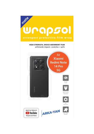Xiaomi Redmi Note 14 Pro 5g Mat Arka Ve Yan Koruyucu Kaplama Poliüretan Film