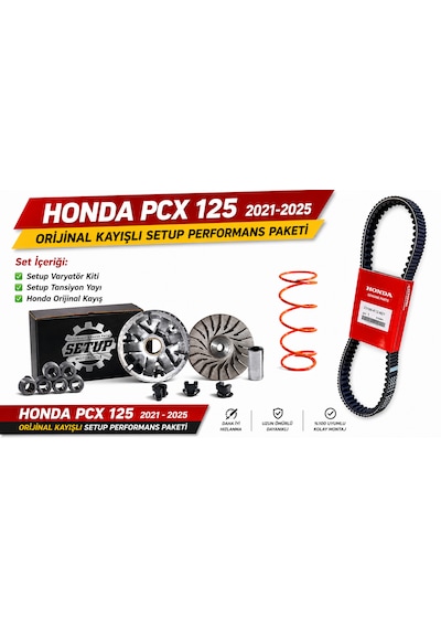 Setup Motorcycle Pcx 125 2021-2025  Kayışlı Performans Varyatör Seti