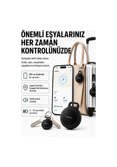 Exenar - Siyah - Apple iPhone Uyumlu Apple Airtag Uyumlu Ve Android Mini Eşya Araç Motor Mini Bulucu 1 Exenar - Siyah - Apple iPhone Uyumlu Apple Airtag Uyumlu Ve Android Mini Eşya Araç Motor Mini Bulucu 1