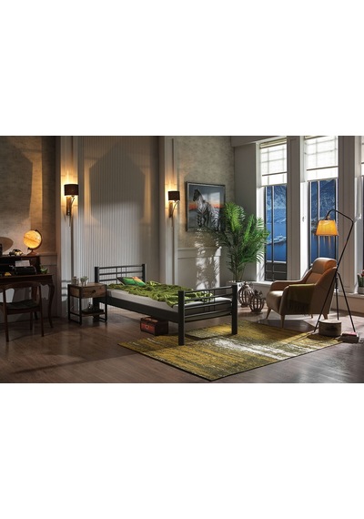Bedliga Asos Ferforje Metal Tek Kişilik Karyola