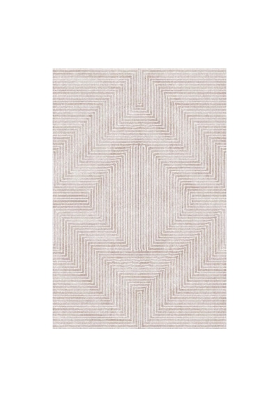 Latte Dizayn Tegan Desenli Kadife Pamuk Tabanlı Yıkanabilen Kaydırmaz Antibakteriyel Salon Halısı 80x250 Diğer