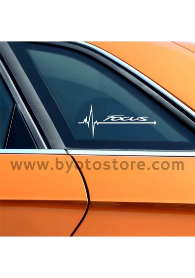 Ford Focus Için Kalp Atışı Ritim Oto Sticker (2 Adet)