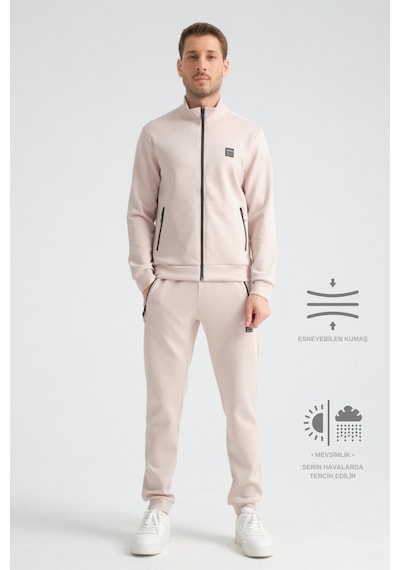 Shooter Sportswear Shooter Scuba Mevsimlik Regular Fit Erkek Eşofman Takım Bej