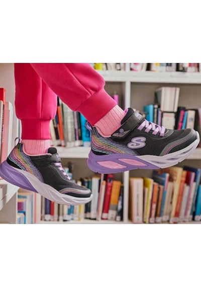 Skechers Cosmıc Glow Raınbow Beam Çocuk Günlük Işıklı Ayakkabı 303709l-bkmt Siyah Renkli