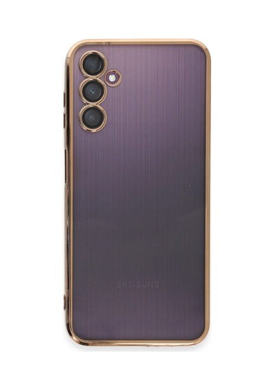 Samsung Galaxy A14 4g Uyumlu Kılıf Lensli Silikon - Gold