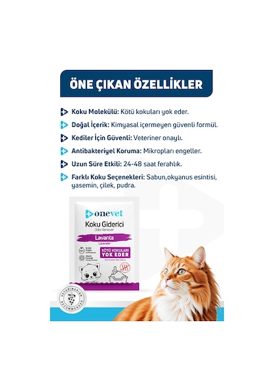 Onevet Kedi Kumu Koku Giderici Lavantalı 15 Adet 25 Gr