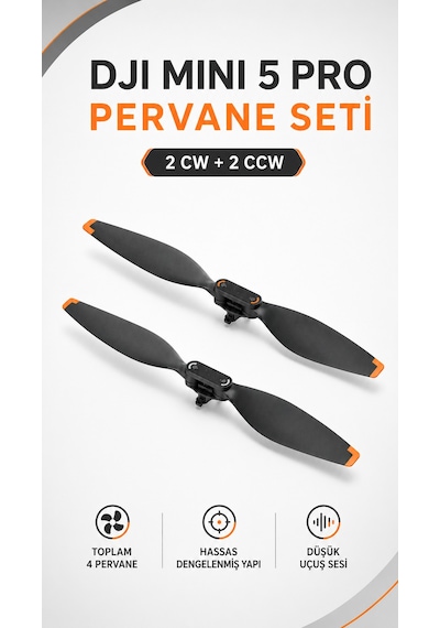 Mini 5 Pro Pervane Seti 2 Cw + 2 Ccw Düşük Sesli Yedek Drone Pervanesi