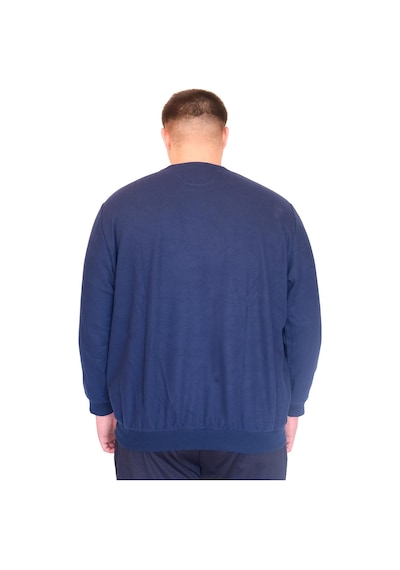 Mode Xl Büyük Beden Erkek Bisiklet Yaka Sweatshirt Selanik U24441 İndigo İndigo