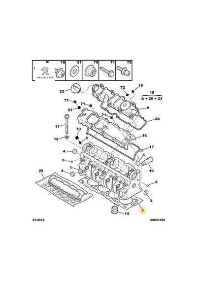 Silindir Kapak Contasi 1.42 Partner Dw8 Peugeot Peugeot, Toyota, Fıat, Cıtroen 0209.x4