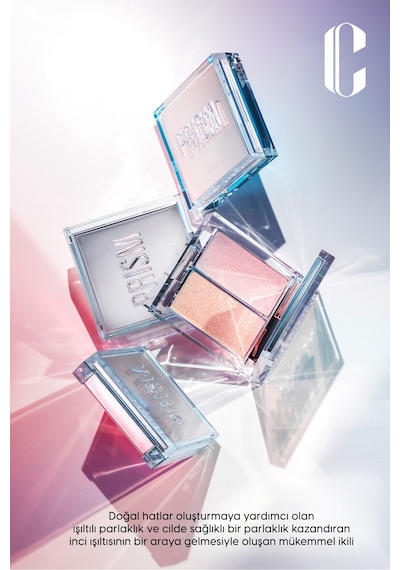 İnci Tanecikli Yoğun Işıltı Sağlayan 2 Li Highlighter Clio Prism Highlighter Duo 02lavender Voyage