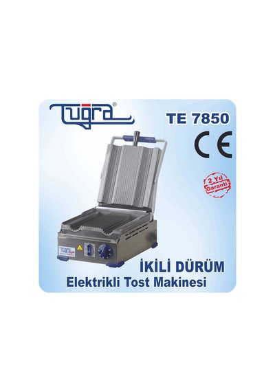 Tuğra Te-7850 8 Dilim İkili Döküm Elektrikli Dürüm Tost Makinası