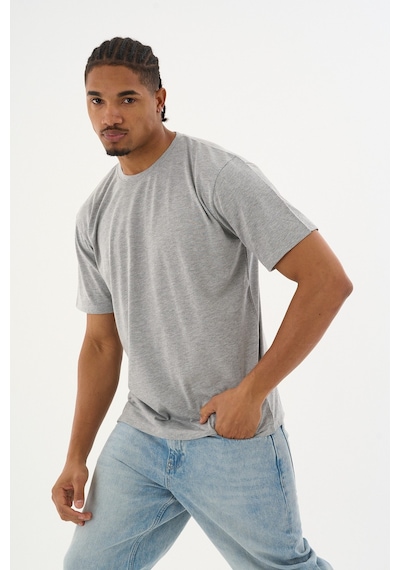Dechers Erkek %100 Organik Pamuklu Yumuşak Dokulu Comfort Fit Bisiklet Yakalı T-shirt E222 Gri Dechers Erkek %100 Organik Pamuklu Yumuşak Dokulu Comfort Fit Bisiklet Yakalı T-shirt E222 Gri