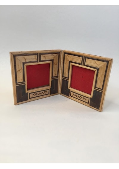 Çiftli Bambu Fotoğraf Çerçevesi 4,5x4,5 Cm