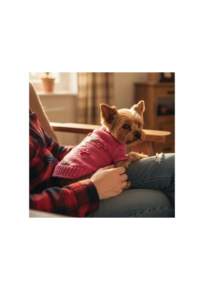 Kedi Ve Köpek İçin Tavşan Motifli Pembe Kazak