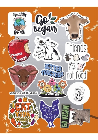Vegan Sticker Seti Laptop Ajanda Notebook Tablet Telefon Defter Etiket Bullet Journal Diğer