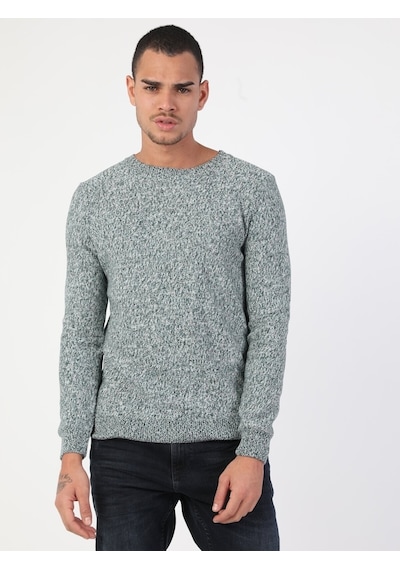 Colin's Slim Fit Bisiklet Yaka Erkek Yeşil Kazak CL1046303_Q1.V1_GRM