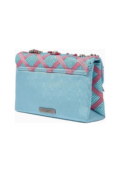 Kurt Geiger Medium Kensington Bow Fiyonk Detaylı Kadın Omuz Çantası Mavi