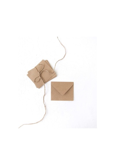 Bimotif Minik Zarf, 7x9 Cm 25 Adet Kraft