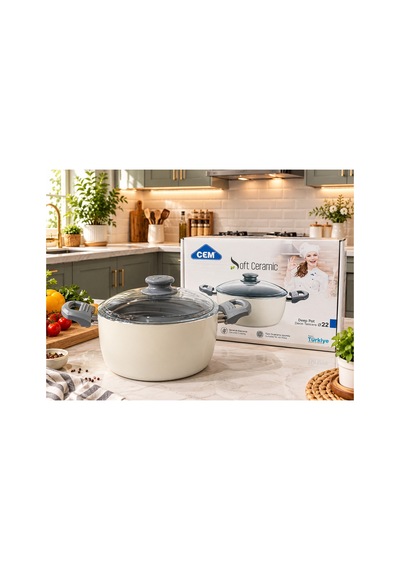 Seramik 24 Cm Derin Tencere Gri - 935919985 Gri