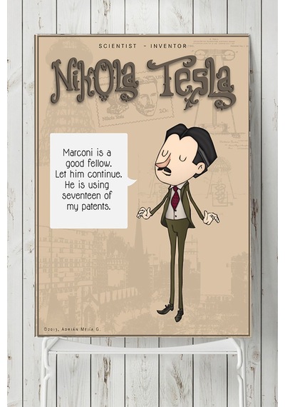 Nikola Tesla Bilimsel Poster