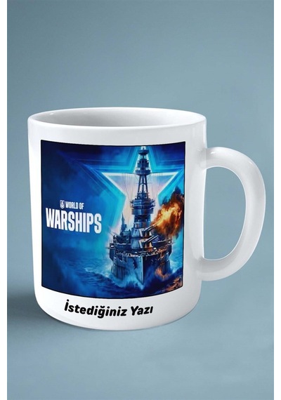 World Of Warships Mobil Oyun Baskılı Kupa Bardak Çift Taraflı Baskı Kişiye Özel Model 3 Çok Renkli